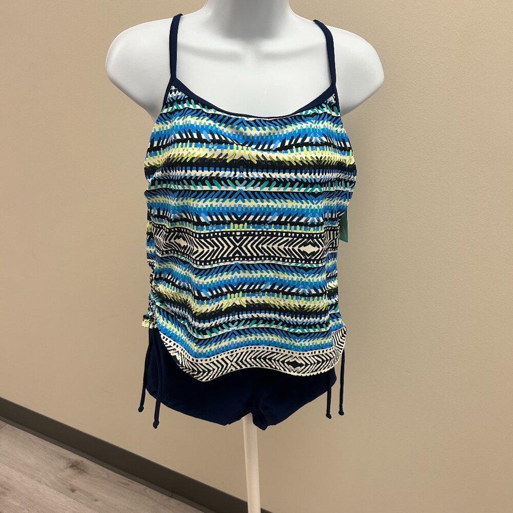South Point 2 Piece Bikini Color Blue/Green Size 8